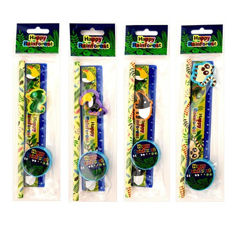 OFERTA LOTE DE 500 SET 4 PCS PAPELERiA ANIMALES DE REGALO