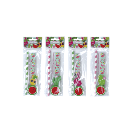 OFERTA LOTE DE 500 SET 4 PCS PAPELERiA TROPICAL EXOTIC