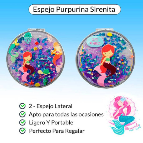 OFERTA LOTE DE 500 ESPEJO PURPURINA SIRENITA