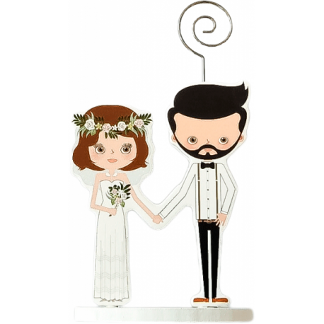 CLIP PHOTO PORTEURS EN BOIS DE MARIAGE