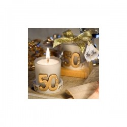 CANDLE GIFT WEDDING 50 ANNIVERSARY WITH BOX