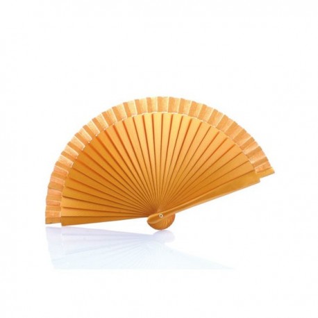 FAN WEDDING WOODEN SMOOTH GOLD