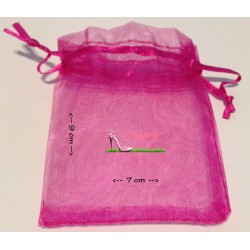 Bolsa de organza de color FUCSIA