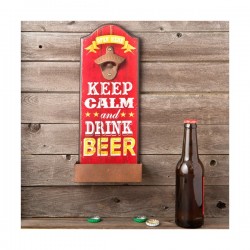 ABRIDOR DE BOTELLAS DE PARED "KEEP CALM"