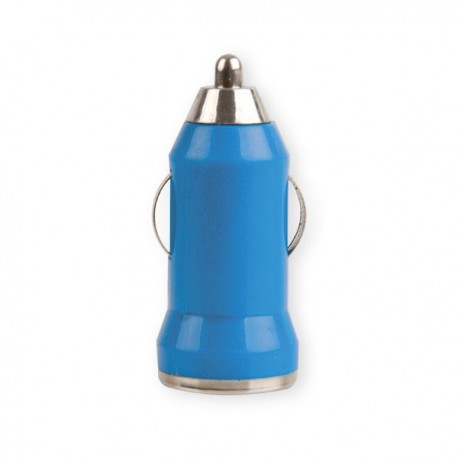 CARGADOR COCHE USB AZUL