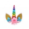 CAKE TOPPER UNICORNIO ARCOIRIS DECORACIoN TARTAS