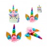 CAKE TOPPER UNICORNIO ARCOIRIS DECORACIoN TARTAS