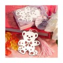 MIGNON PETIT OURS POINT DE COFFRET LIVRE ROSE