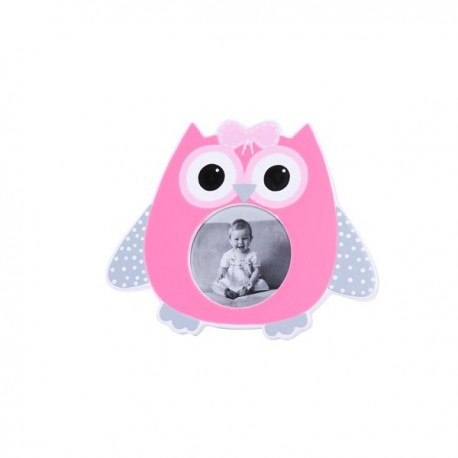 PHOTO HOLDER DETAILS FOR BAPTISMS OWL EYES PINK