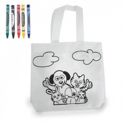 BAGS COLORING WITH CRAYONS OF COLORS FOR WEDDINGS - BAPTISMS - COMMUNIONS