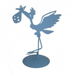 FIGURE CAKE CHRISTENING-SHAPED STORK BLUE