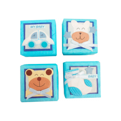 CAJITAS PARA BAUTIZOS - 24 CAJAS BABY AZUL PARA DETALLES OFERTA 2 X 1 SET