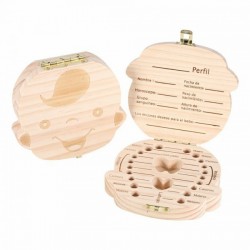 SMALL WOODEN BOX FOR STORING MILK TEETH