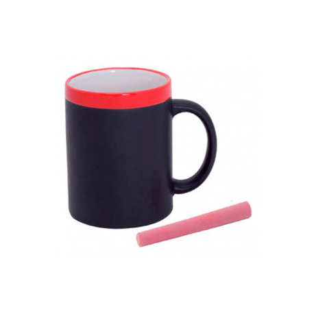 CUP SLATE CERAMIC IN BOX SINGLE RED