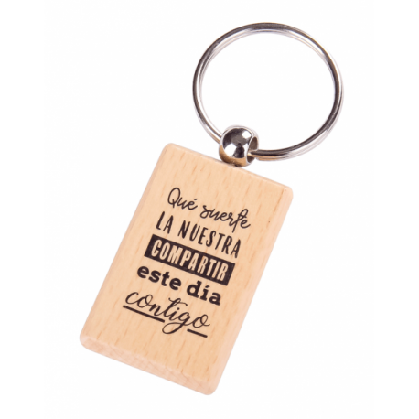 KEYCHAIN WOOD LUCK THE OUR