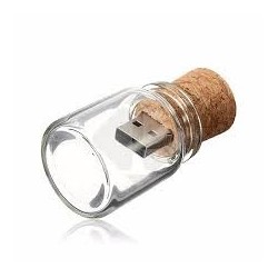 USB BOTE CRISTAL CORCHO RETRO 8GB