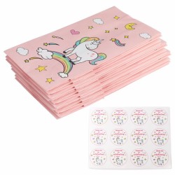 LOT OF 12 PAPER BAGS "UNICORNS" PARTY