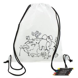 BACKPACK WITH CRAYONS JUNGLE