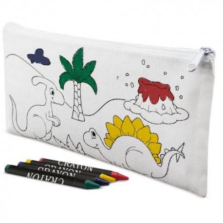 STORAGE BOX WITH 5 WAX DINOS NON WOVEN