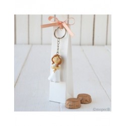 Case keychain girl Communion and dove 2 chocolates
