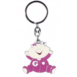 KEYCHAIN HAPPY BABY PINK IN GIFT BOX