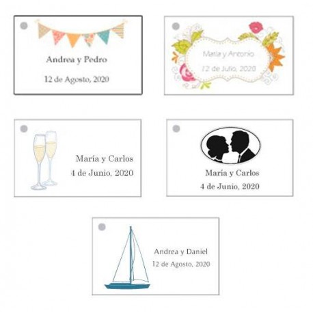 LOTE 25 TARJETAS PRECORTADAS PERSONALIZADAS