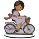 FIGURA PASTEL COMUNIÓN BICICLETA NIÑA