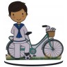 FIGURA PASTEL COMUNIoN BICICLETA NINO