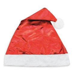 GORRO METALIZADO ROJO NAVIDAD