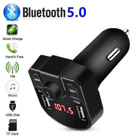 CARGADOR MP3 COCHE MULTIFUNCIoN BLUETOOTH EN CAJA