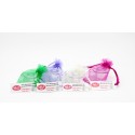 Pack de 100 paires cubretacones Vert+Crème+Violet+Fuchsia