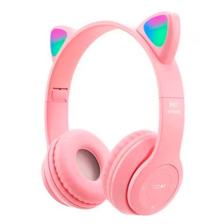 CASCOS AURICULARES OREJAS INALaMBRICOS ROSACAJA